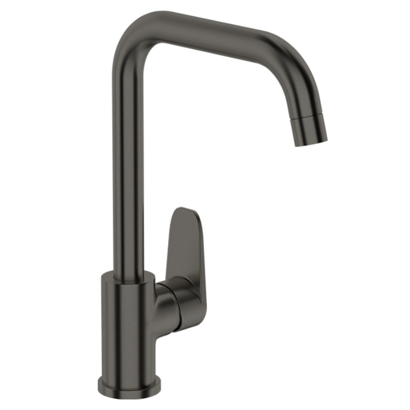 Premium 360° Kitchen Faucet in Stainless Steel in Gun Metal | Hot and Cold Mixer