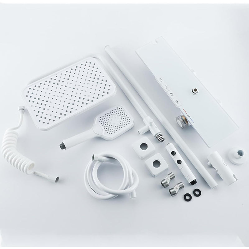 Piano LED Complete Bathroom Shower Set with Basin Faucet