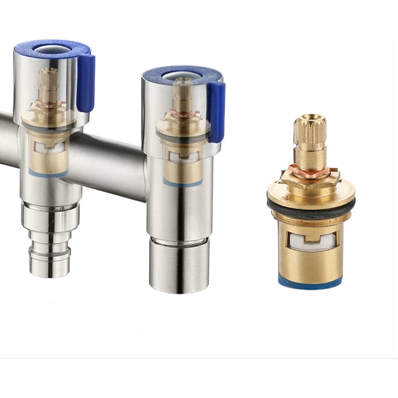 2 in 1 Bibcock in Stainless Steel for Bathrooms, Washing Machines or Wash Areas