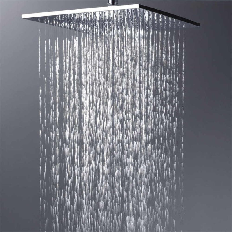 6" to 16" inches Heavy Duty Rain Shower in Stainless Steel | 360° Adjustable | Silicon Nozzles