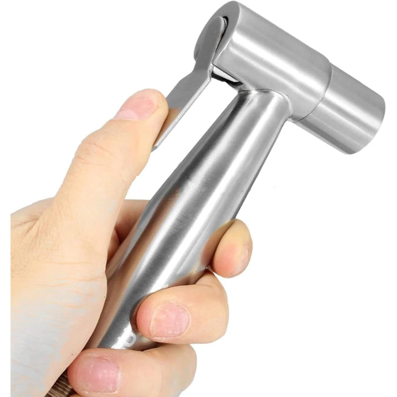Stainless Steel Muslim Shower Head in Silver Nickel Matt 5"inches for Bathroom and Toilets | High Water Pressure | Easy Installation