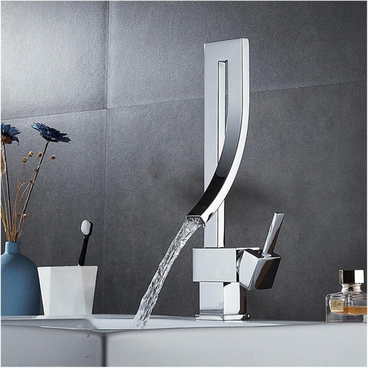 Stylish waterfall faucet for sink
