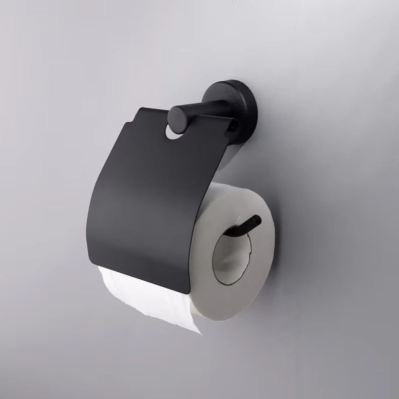 Wesda Toilet Tissue Roll Holder Matt Black in Stainless Steel