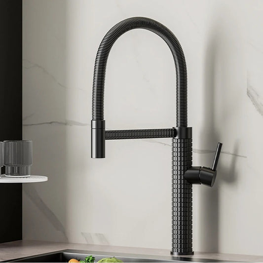 Matte black kitchen faucet