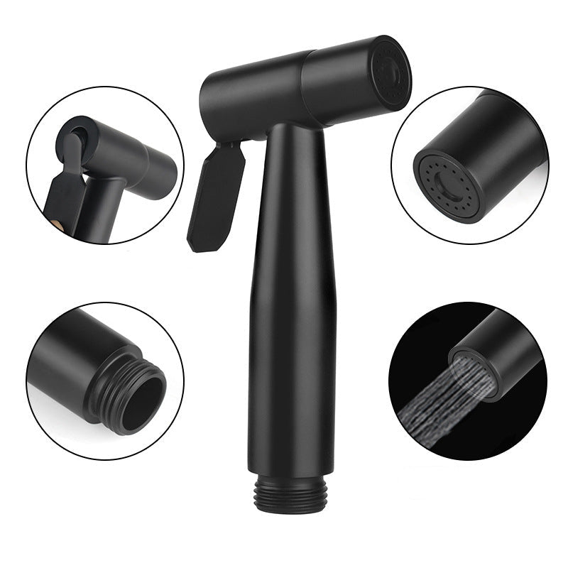 Stainless Steel Muslim Shower Head in Matt Black 5"inches for Bathroom and Toilets | High Water Pressure | Easy Installation
