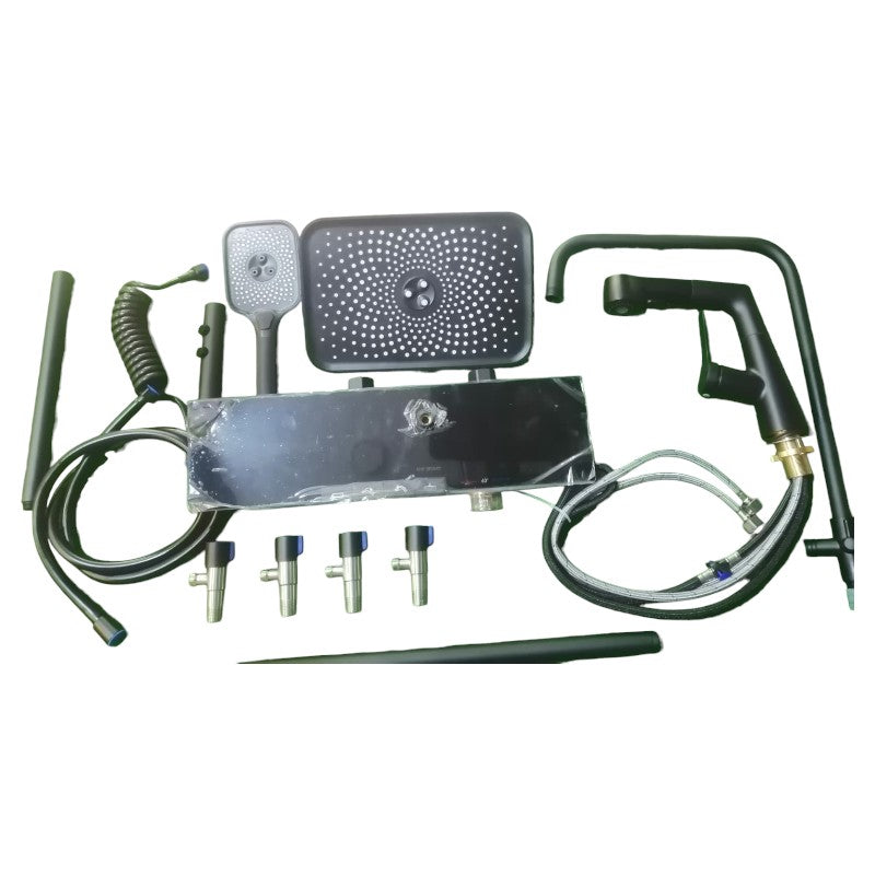 Piano LED Complete Bathroom Shower Set with Basin Faucet