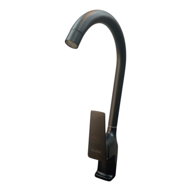 360° Rotatable Faucet for Bathroom and Wash Basin in Stainless Steel Matt Black | Hot and Cold Mixer | | Single Handle