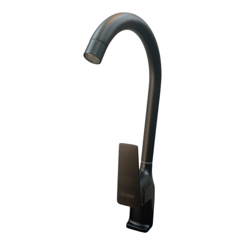 360° Rotatable Faucet for Bathroom and Wash Basin in Stainless Steel Matt Black | Hot and Cold Mixer | | Single Handle