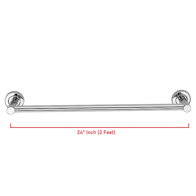 Wesda 24" inch Towel Bar Shiny Chrome in Stainless Steel