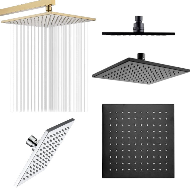 6" to 16" inches Heavy Duty Rain Shower in Stainless Steel | 360° Adjustable | Silicon Nozzles