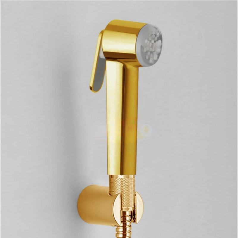 Premium Muslim Shower Head 6"inches for Bathroom and Toilets in Shiny Gold | Durable ABS Plastic | High Water Pressure | Easy Installation