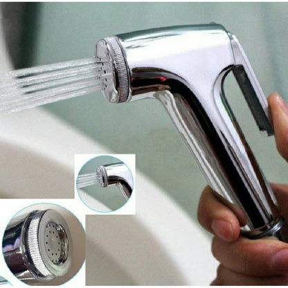 Muslim Shower Head 5" inches for Bathroom and Toilets in Silver | Durable ABS Plastic | High Water Pressure | Easy Installation