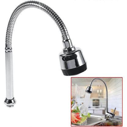 360° Flexible Pipe for Sink Faucet in Stainless Steel for Kitchen and Bathroom | Dual Function Sprayer