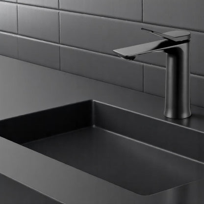 Stylish Wash Basin Faucet Matt Black in Stainless Steel | Hot and Cold Mixer | Easy to Install