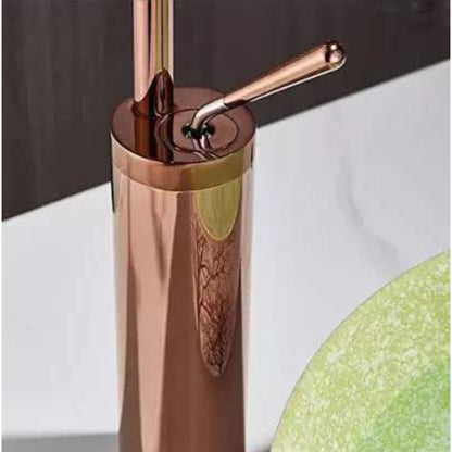 Premium Slim Neck Basin Faucet 17" inches in Copper | Stainless Steel | Hot and Cold Mixer