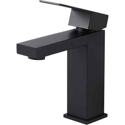 Bathroom Basin 6" inch Faucet in Matt Black | Stainless Steel | Hot and Cold Mixer | Single Handle