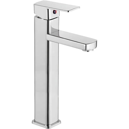 Bathroom Basin 12" inch Faucet in Shiny Chrome | Stainless Steel | Hot and Cold Mixer | Single Handle