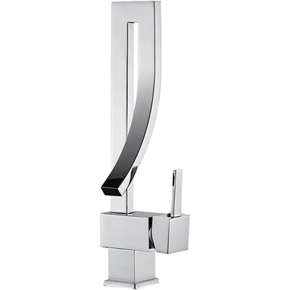 Waterfall 360° Moveable Faucet in Shiny Chrome for Bathroom and Wash Basin | Stainless Steel | Hot and Cold Mixer