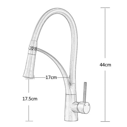 Premium and classical Stainless Steel Kitchen Faucet in Black Gold | Hot and Cold Mixer | 360° Moveable| Single Handle