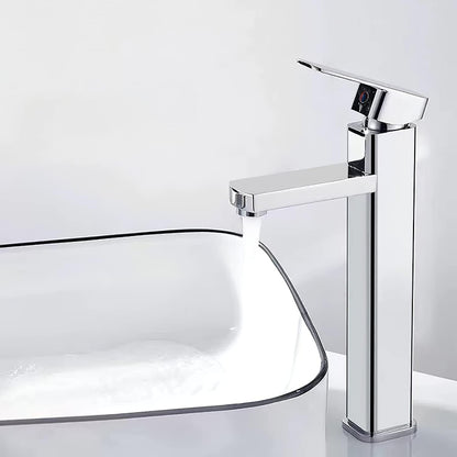 Bathroom Basin 12" inch Faucet in Shiny Chrome | Stainless Steel | Hot and Cold Mixer | Single Handle