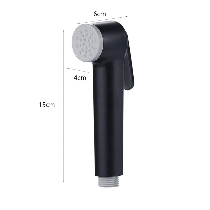 Premium Muslim Shower Head 6"inches for Bathroom and Toilets in Matt Black | Durable ABS Plastic | High Water Pressure | Easy Installation