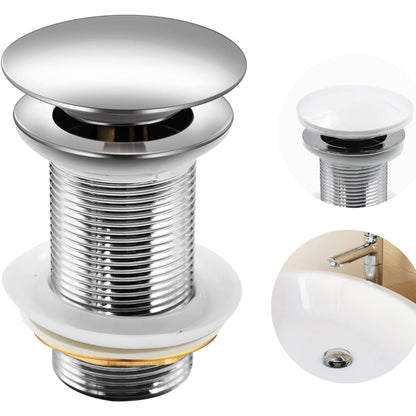 Basin Pop Up Drain in Stainless Steel for All Bathroom Sinks | 4"inches Length