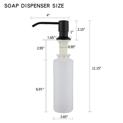 In-Sink Soap Dispenser for Kitchen Sinks with Bottle in Plastic 300ml