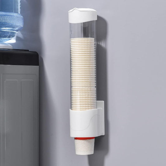 Paper Cup Dispenser for Offices, Hotels, Homes | Easy Stick On Design