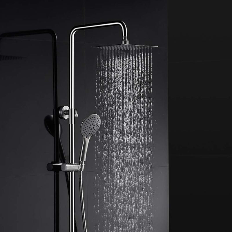 Rainfall Shower Head 8" inches in Stainless Steel | 360° Adjustable | Ultra Thin | Silicon Nozzles