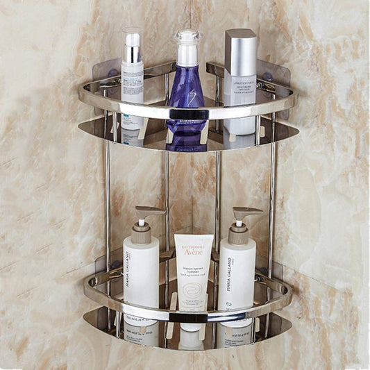 Heavy Duty Bathroom Shower Caddy Corner in Chrome Stainless Steel 304