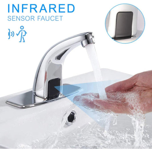 Infrared Smart Automatic Faucet in Stainless Steel for Bathrooms, Wash Basin and Sinks | Single Tap | Water Saving Design