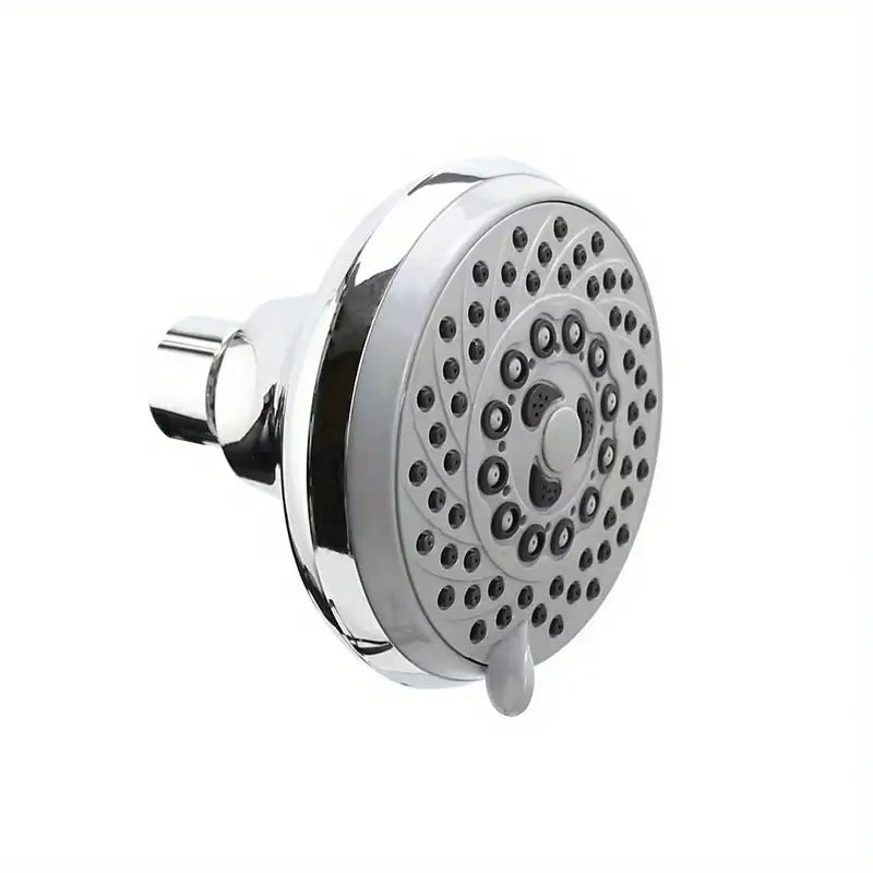 5 in 1 Round Bathing Shower Head 4" inches in Chrome | Durable ABS Plastic | High Pressure