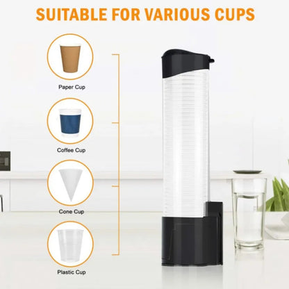 Paper Cup Dispenser for Offices, Hotels, Homes | Easy Stick On Design