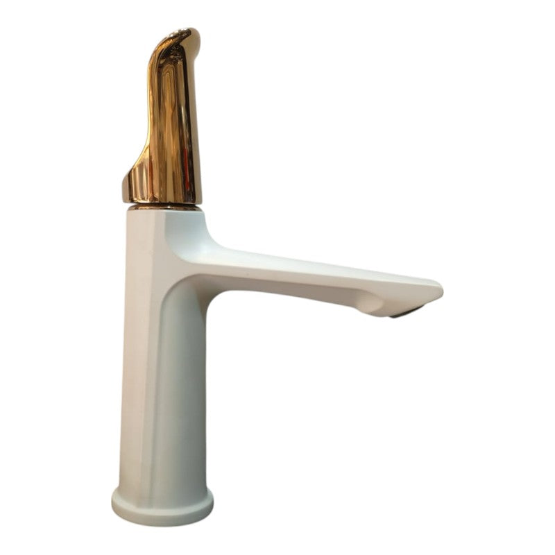 Premium White Gold Sink Mixer For Wash Basins