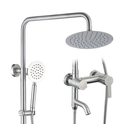 Complete Bathroom Shower Set with Toilet Shower and Basin Faucet in Stainless Steel | Hot and Cold Mixer