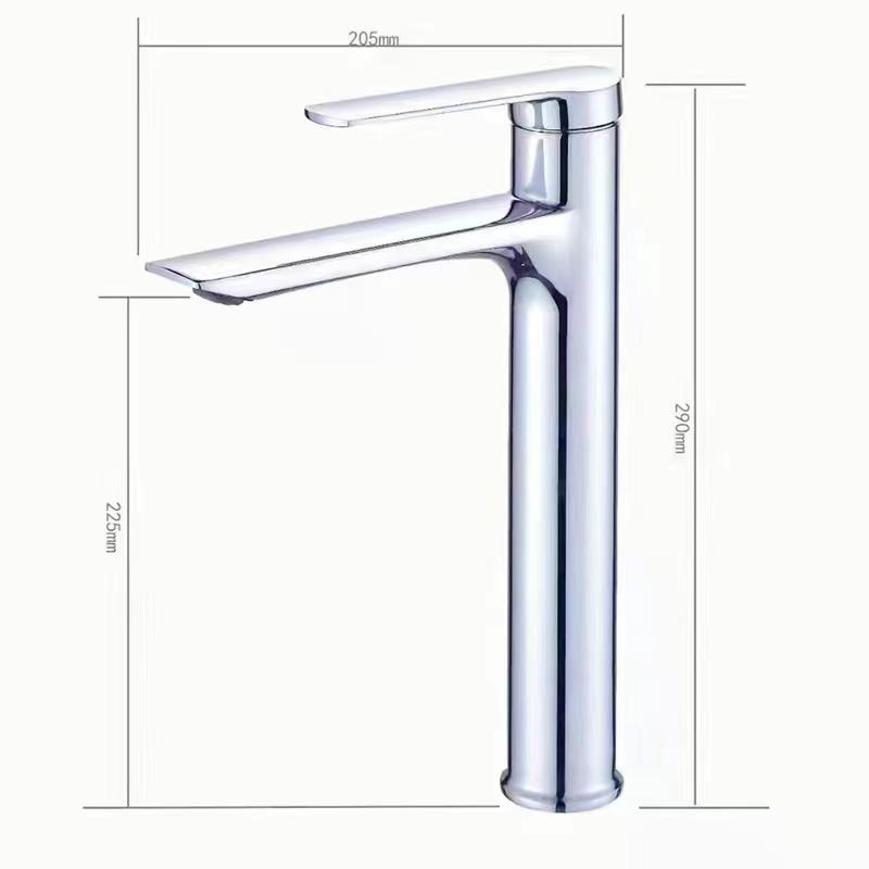 Bathroom Basin 12" inch Faucet in Brushed Nickle | Stainless Steel | Hot and Cold Mixer | Single Handle