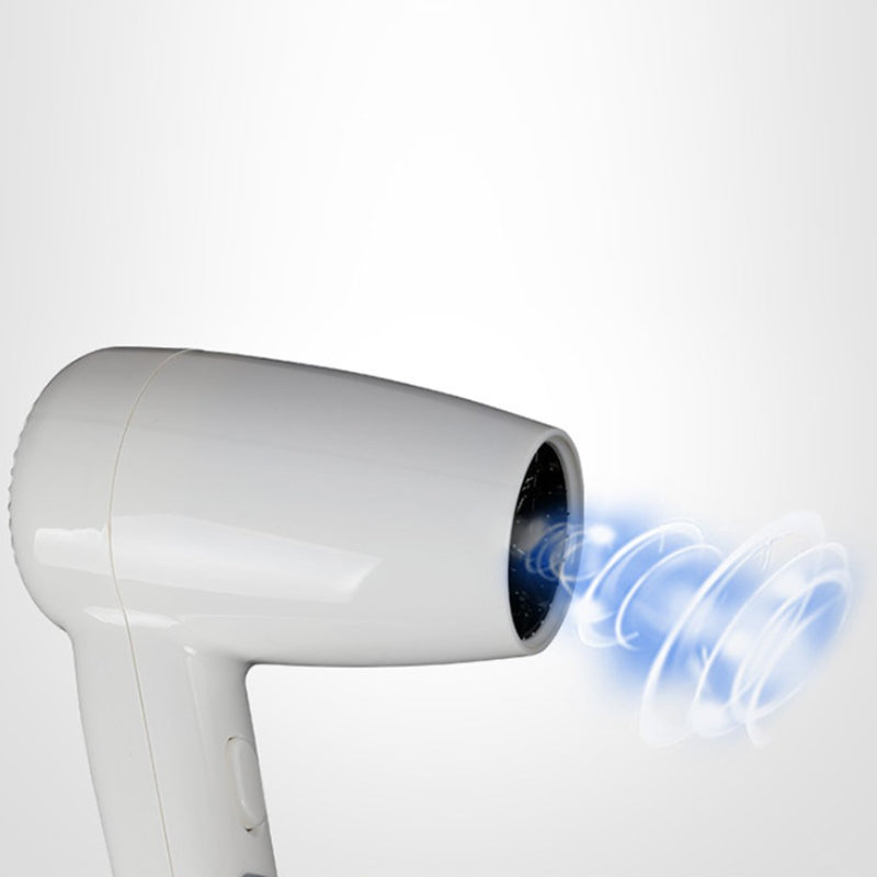 Premium Hair Dryer in White with Holder | Light Weight | Extendable Cord | Wall Mounted