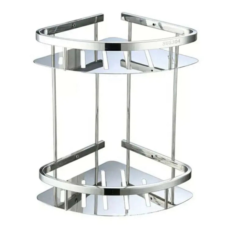 Heavy Duty Bathroom Shower Caddy Corner in Chrome Stainless Steel 304