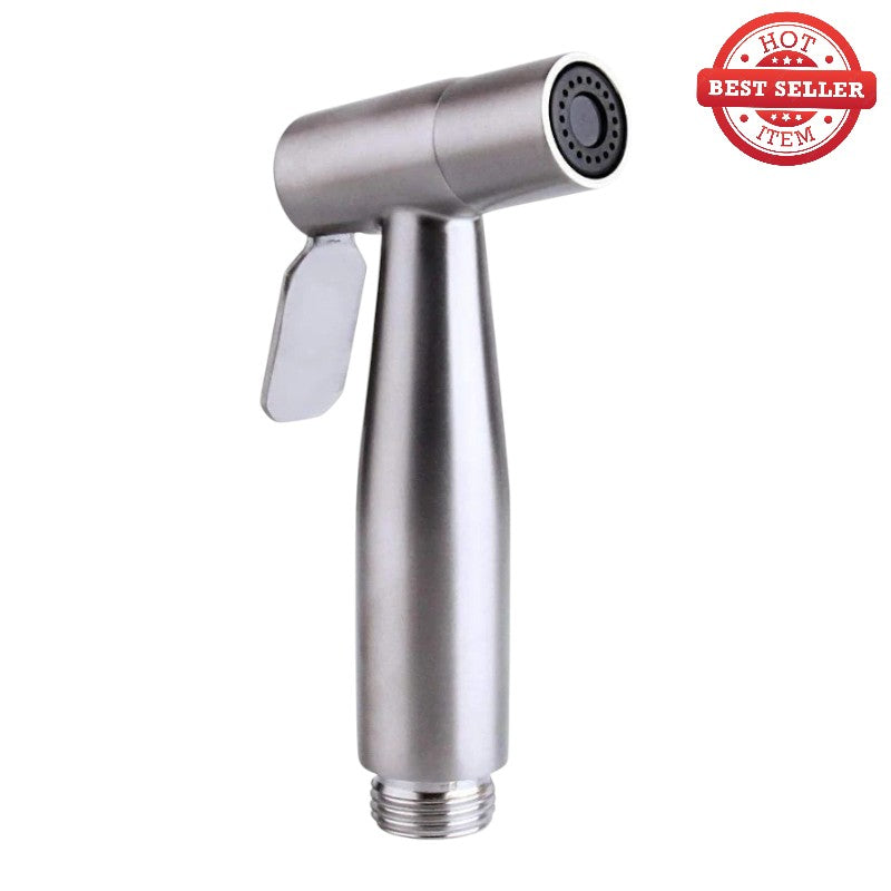 Stainless Steel Muslim Shower Head in Silver Nickel Matt 5"inches for Bathroom and Toilets  | High Water Pressure | Easy Installation