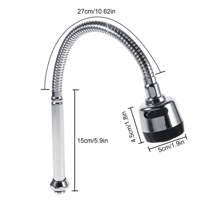 360° Flexible Pipe for Sink Faucet in Stainless Steel for Kitchen and Bathroom | Dual Function Sprayer