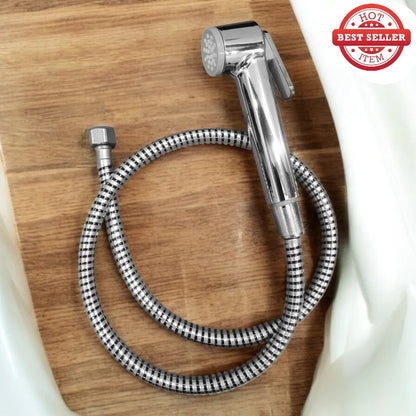 Premium Muslim Shower Set 6"inches Shower Head + 1 Meter PVC Pipe | High Water Pressure | Easy Installation | Bathroom and Toilets