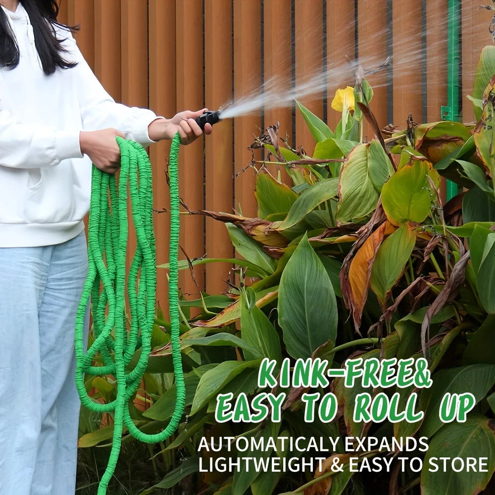 Magic Hose Strechable 100ft Water Pipe with Multi-Function Sprayer for Gardens, Pet Cleaning, Car Wash