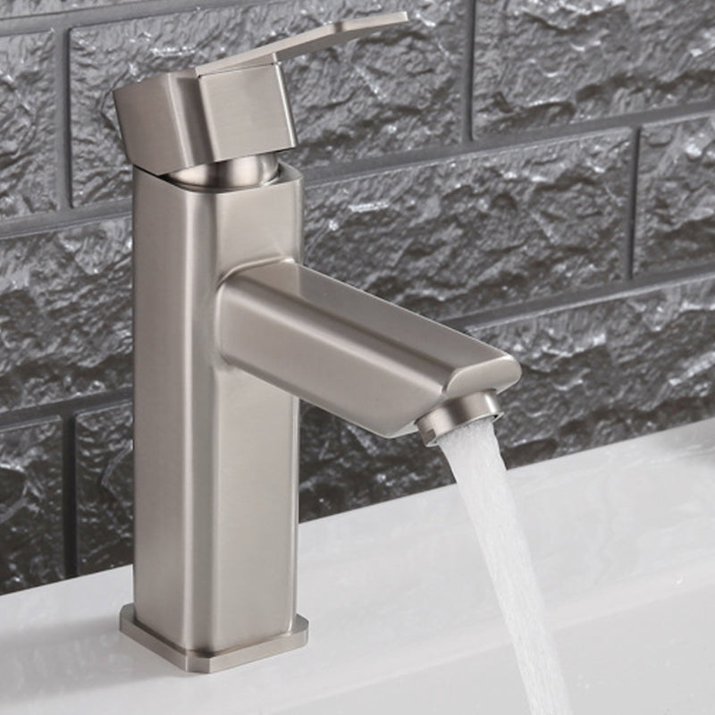 Bathroom Basin 7" inch Faucet in Brushed Nickel | Stainless Steel | Hot and Cold Mixer | Single Handle