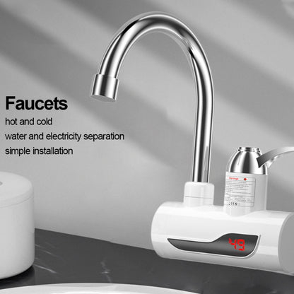 Instant 360° Electric Water Heating Tap for Kitchens and Bathrooms | Shock-Proof Design | Digital Temp° Display | Hot and Cold Water