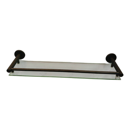 Wesda Bathroom Glass Shelf 21" inch in Stainless Steel Matt Black