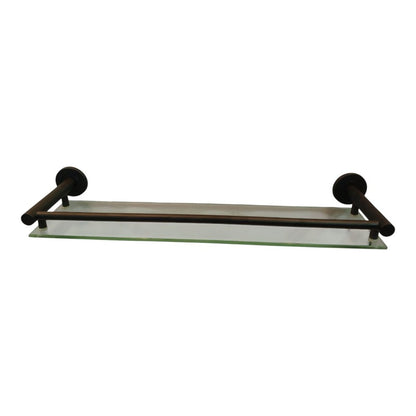 Wesda Bathroom Glass Shelf 21" inch in Stainless Steel Matt Black