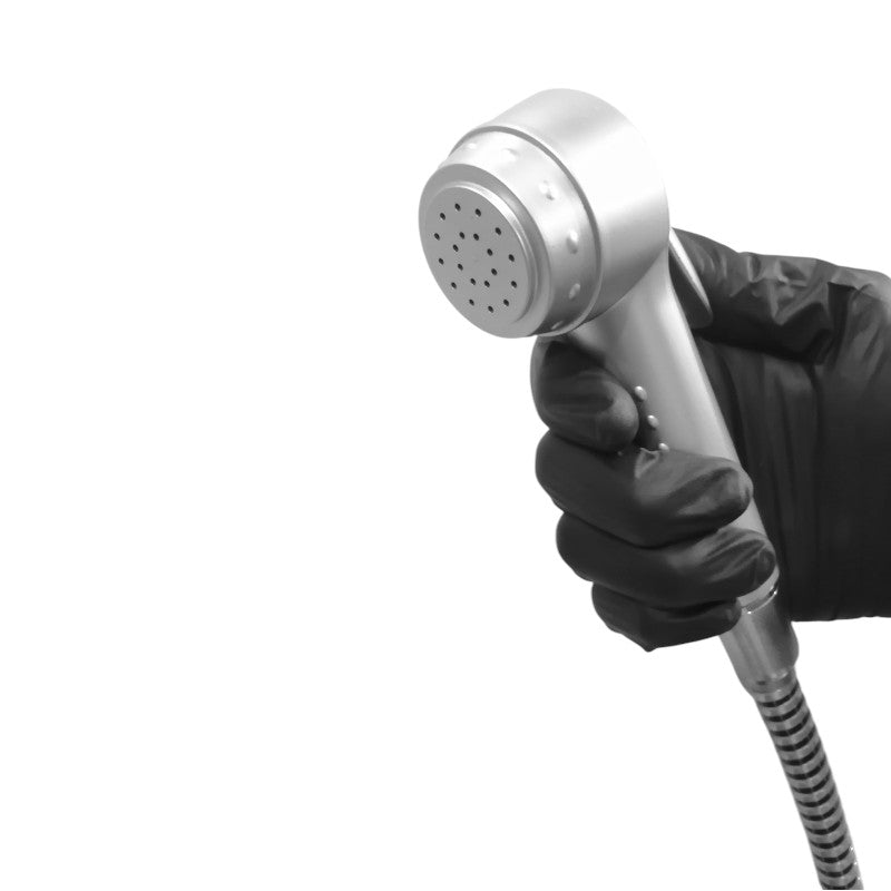 Muslim Shower Head 5"inches for Bathroom and Toilets in Silver Matt | Durable ABS Plastic | Top Push Lever | Moderate Water Pressure | Easy Installation