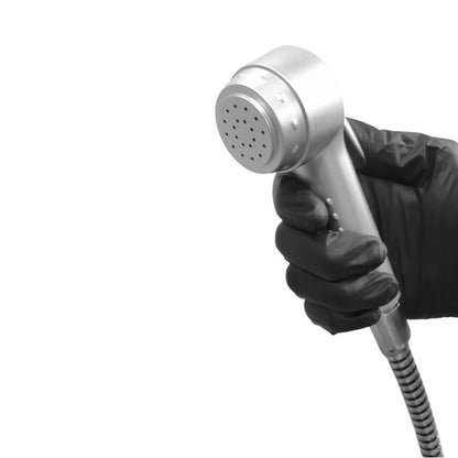 Muslim Shower Head 5"inches for Bathroom and Toilets in Silver Matt | Durable ABS Plastic | Top Push Lever | Moderate Water Pressure | Easy Installation