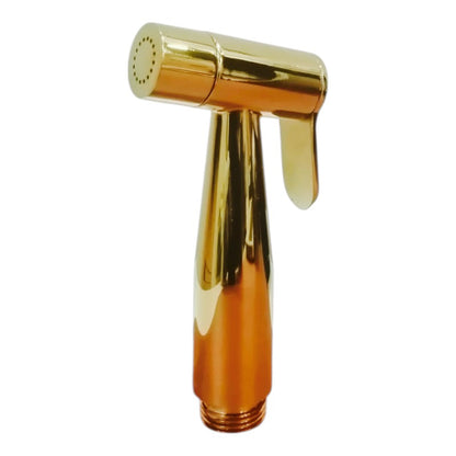 Heavy Duty Stainless Steel Muslim Shower Set 5"inches Head + 1 Meter Pipe in Golden | High Water Pressure | Easy Installation | Bathroom and Toilets