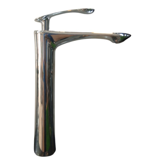 Long Basin Faucet in Shiny Chrome Stainless Steel | Hot and Cold Mixer